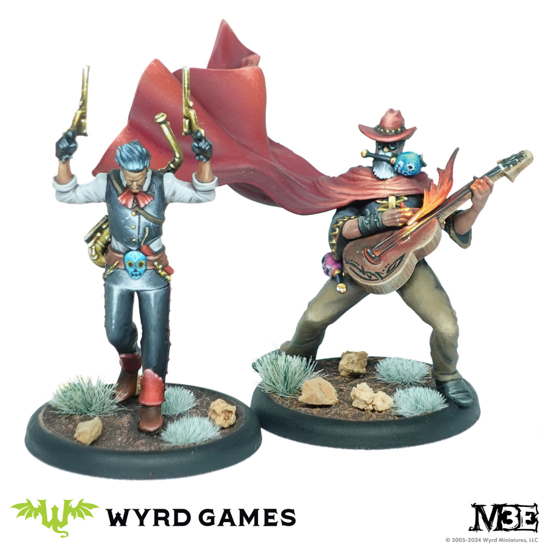 
                    
                      Wyrd Miniatures Explosive Dueto set featuring two detailed miniature figures with explosive-themed accessories.
                    
                  