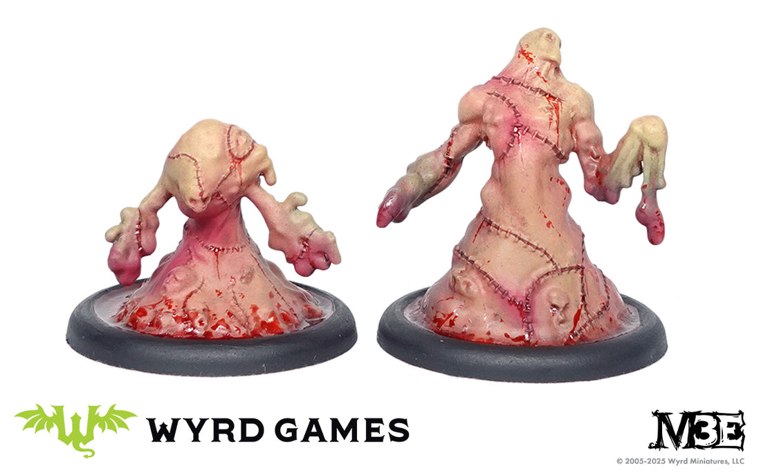 
                    
                      Close-up of the Fleshy Residuum miniature by Wyrd Miniatures, showing detailed fleshy, organic textures and eerie features.
                    
                  