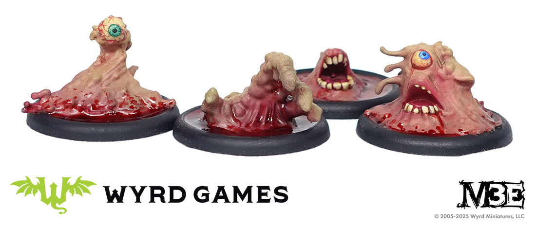 
                    
                      Wyrd Miniatures Fleshy Residuum, detailed fleshy creature with slimy textures and multiple limbs, on a dark base.
                    
                  