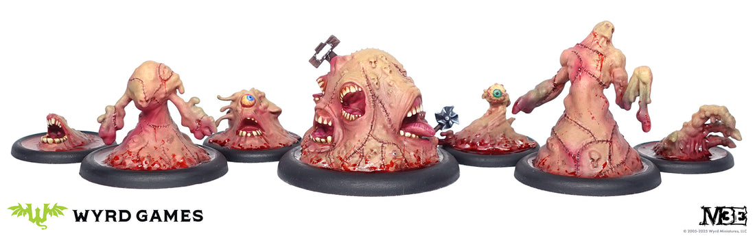 
                    
                      Fleshy Residuum miniature by Wyrd Miniatures featuring a grotesque, fleshy creature with textured skin and unsettling details.
                    
                  