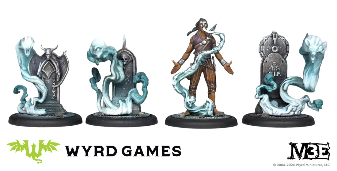 
                    
                      Wyrd Miniatures Grim Specter’s Feast figurine featuring dark, eerie spectral figures gathered around a haunting altar.
                    
                  
