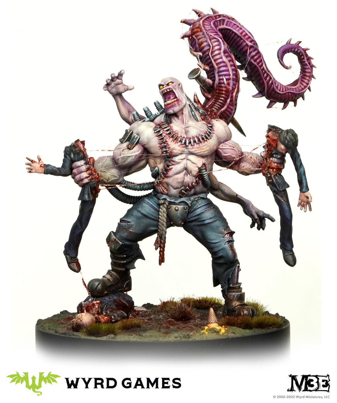 
                    
                      Plastic miniature of Archie from Wyrd Miniatures' Iconic Ice Cream You Scream Malifaux box, featuring a character with ice cream-themed accessories.
                    
                  