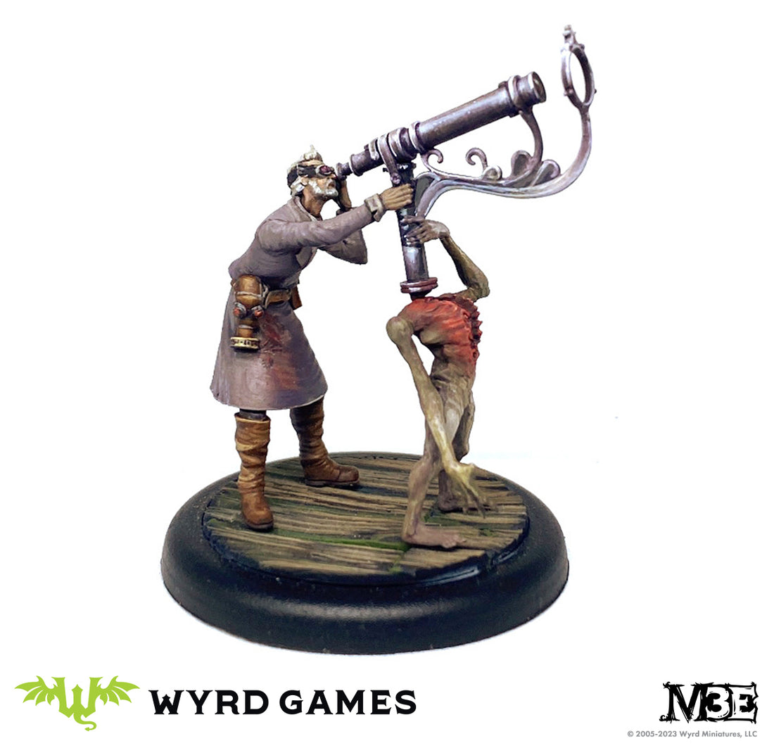 
                    
                      Wyrd Miniatures "Method to the Madness" figure of Professor Von Schtook Stargazer in detailed costume and accessories.
                    
                  