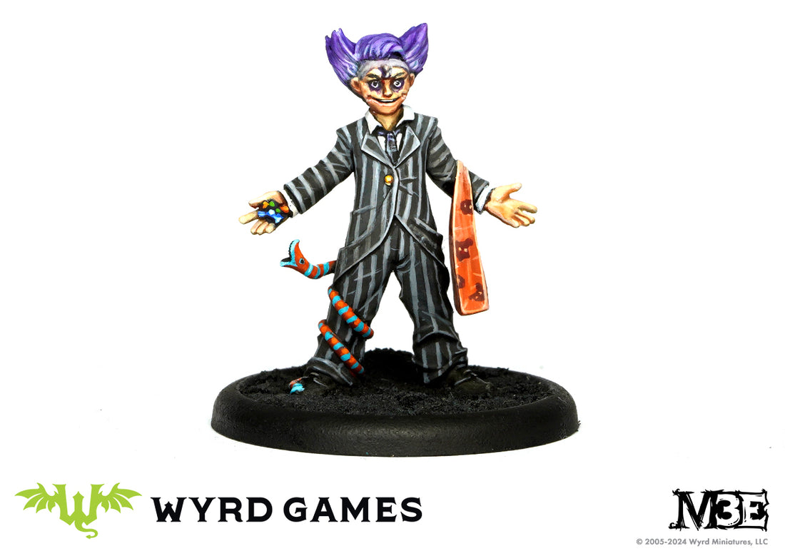 
                    
                      Limited edition Rotten Harvest Juicebox from Malifaux's Rotten Harvest set, featuring Alt Mortimer by Wyrd Miniatures.
                    
                  