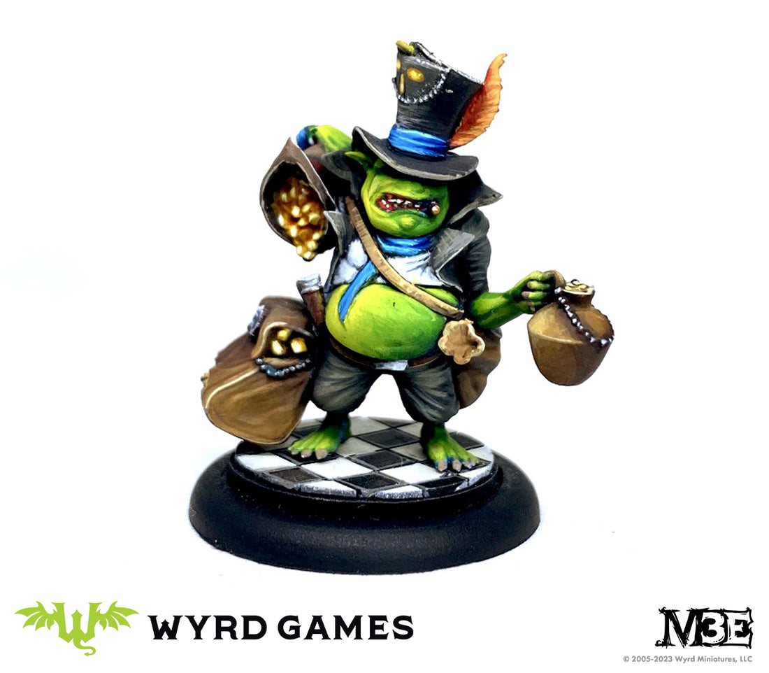 
                    
                      Wyrd Miniatures Hats Off Somer-LootMonger character figure from the Wyrd M3E collection, detailed painted miniature.
                    
                  