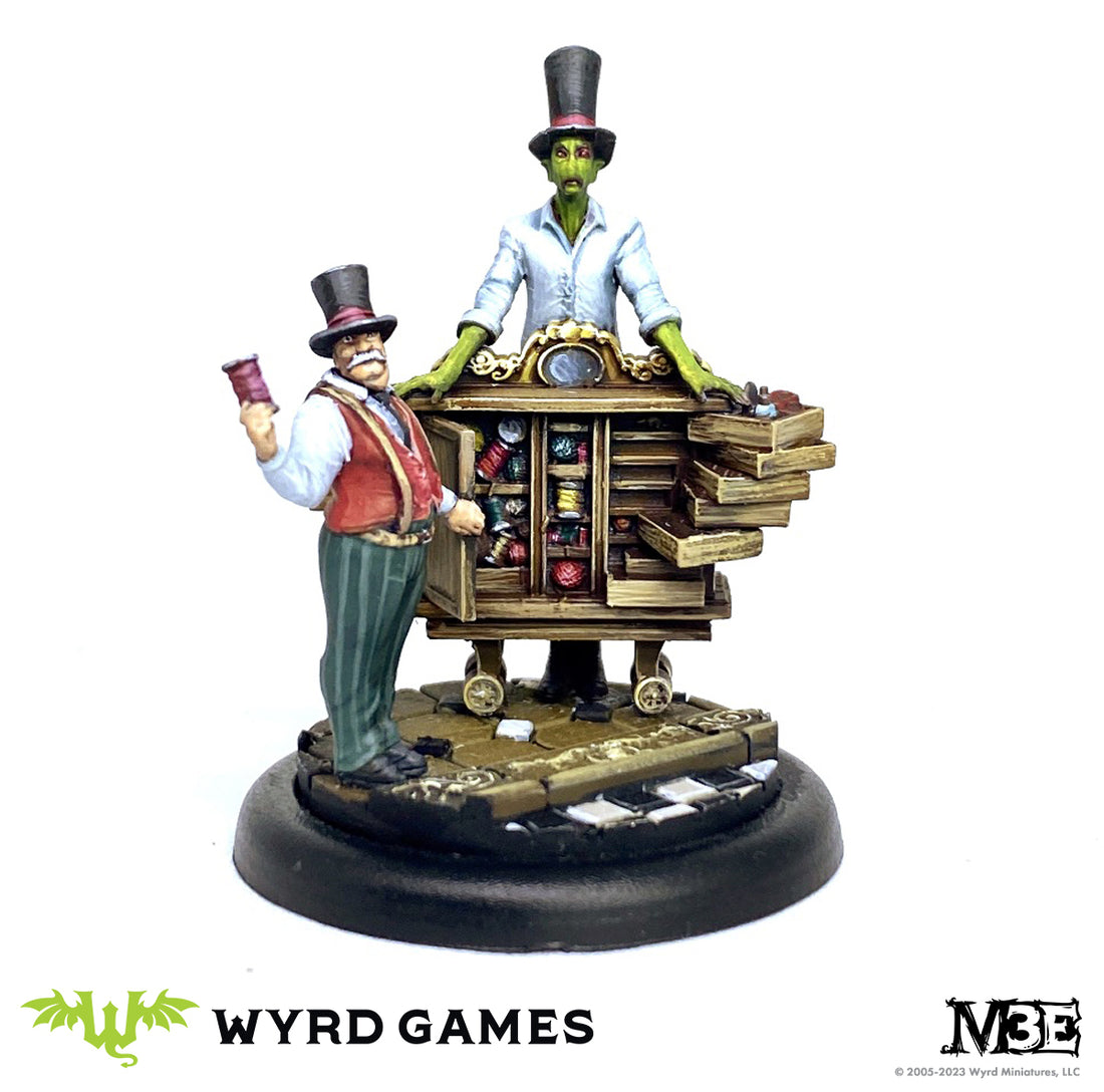 
                    
                      White Rabbit character from Hats Off by Wyrd Miniatures, detailed miniature figure with intricate design and a white rabbit costume.
                    
                  