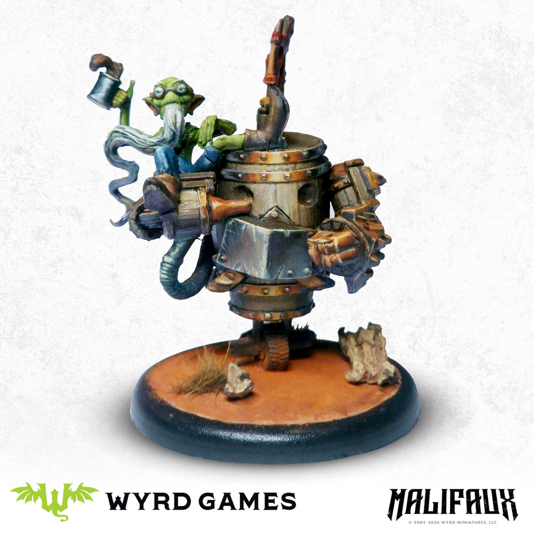
                    
                      Close-up of the Wyrd Miniatures "Race to the Finish" game barrel piece with detailed textures and vibrant colors.
                    
                  
