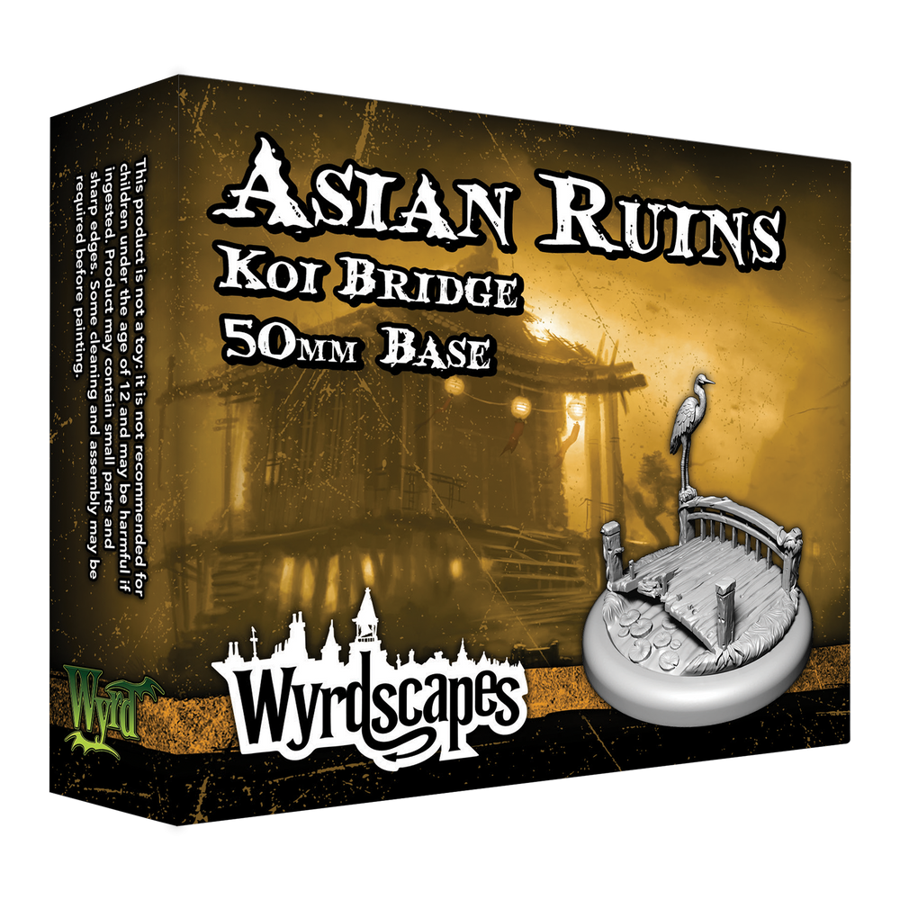 WyrdScapes Asian Ruins 50mm Koi Bridge base box
