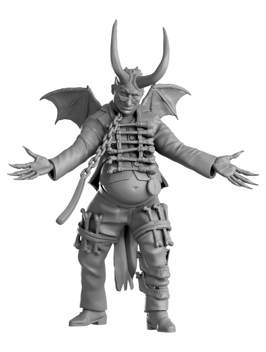 
                    
                      Unpainted miniature render of Crumb, the Neverborn Brood Totem for Malifaux Fourth Edition.
                    
                  