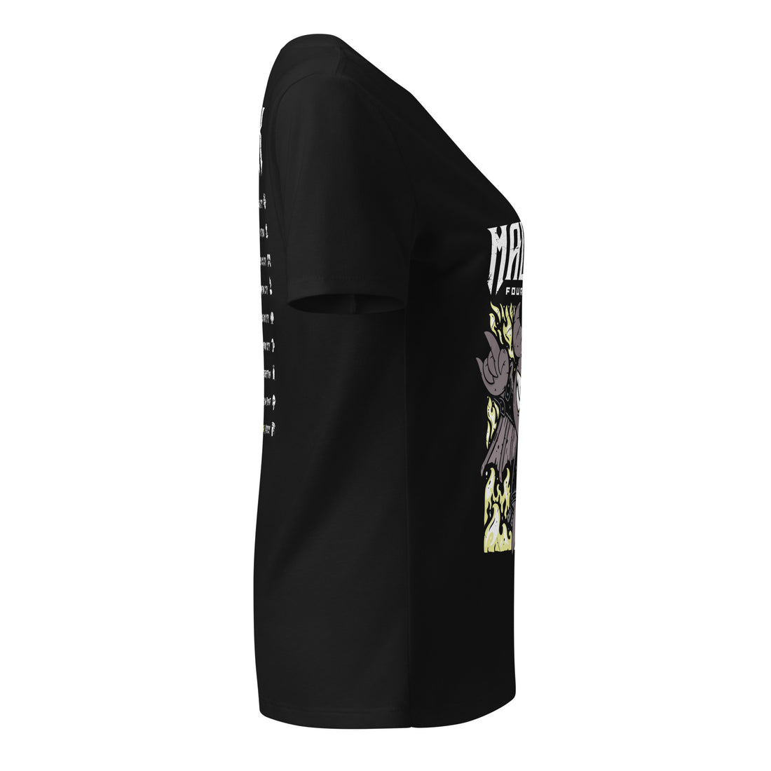 
                    
                      Black women's relaxed v-neck t-shirt by Wyrd Miniatures featuring a solid black blend fabric and casual fit.
                    
                  