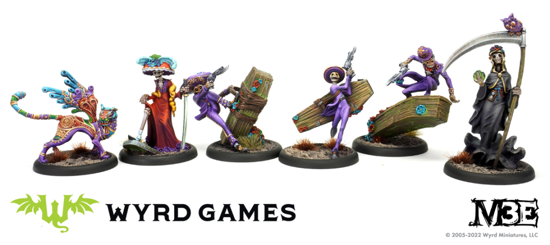 
                    
                      Limited edition Rotten Harvest Dia De Los Muertos Malifaux box set by Wyrd Miniatures, featuring detailed horror-themed miniatures.
                    
                  