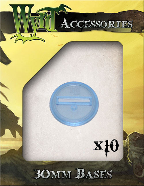 Blue 30mm Translucent Bases  (10 pack) - Wyrd Miniatures - Online Store