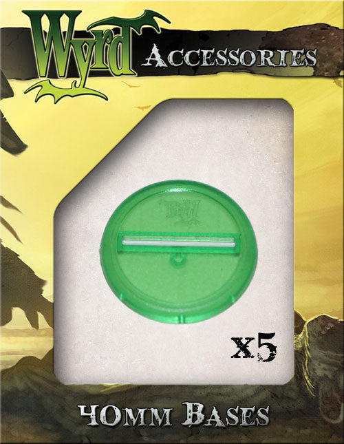 Green 40mm Translucent Bases  (5 pack) - Wyrd Miniatures - Online Store