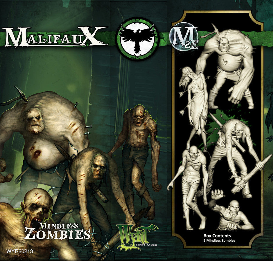 Limited Edition - Mindless Zombie (5 Pack) - Green Translucent - Wyrd Miniatures - Online Store