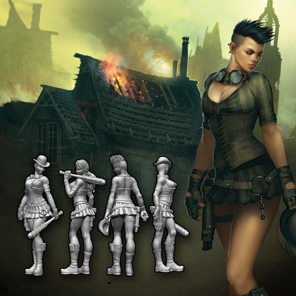 
                    
                      Limited edition Miss Anne Thrope alternative Ruffian miniature by Wyrd Miniatures, featuring detailed sculpting and unique design.
                    
                  