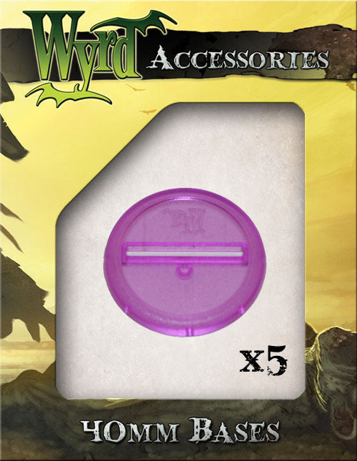 Purple 40mm Translucent Bases  (5 pack) - Wyrd Miniatures - Online Store