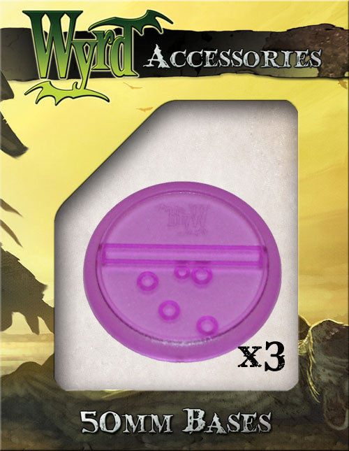 Purple 50mm Translucent Bases  (3 pack) - Wyrd Miniatures - Online Store