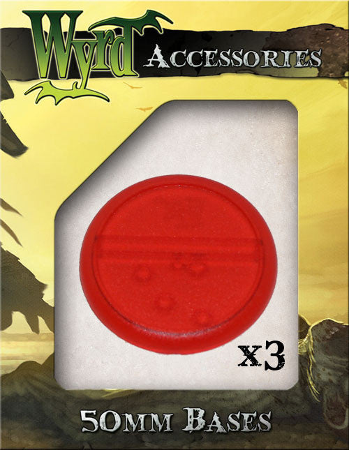 Red 50mm Translucent Bases  (3 pack) - Wyrd Miniatures - Online Store