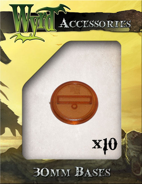 Rootbeer 30mm Translucent Bases  (10 pack) - Wyrd Miniatures - Online Store