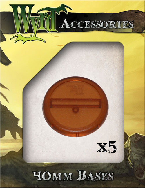 Rootbeer 40mm Translucent Bases  (5 pack) - Wyrd Miniatures - Online Store
