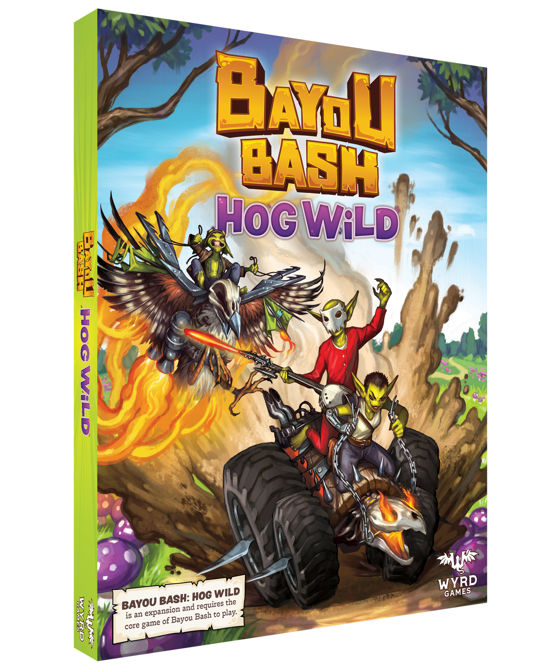 
                    
                      Wyrd Bayou Bash Hog Wild Expansion board game with colorful cards and tokens for the Hog Wild gameplay mode.
                    
                  