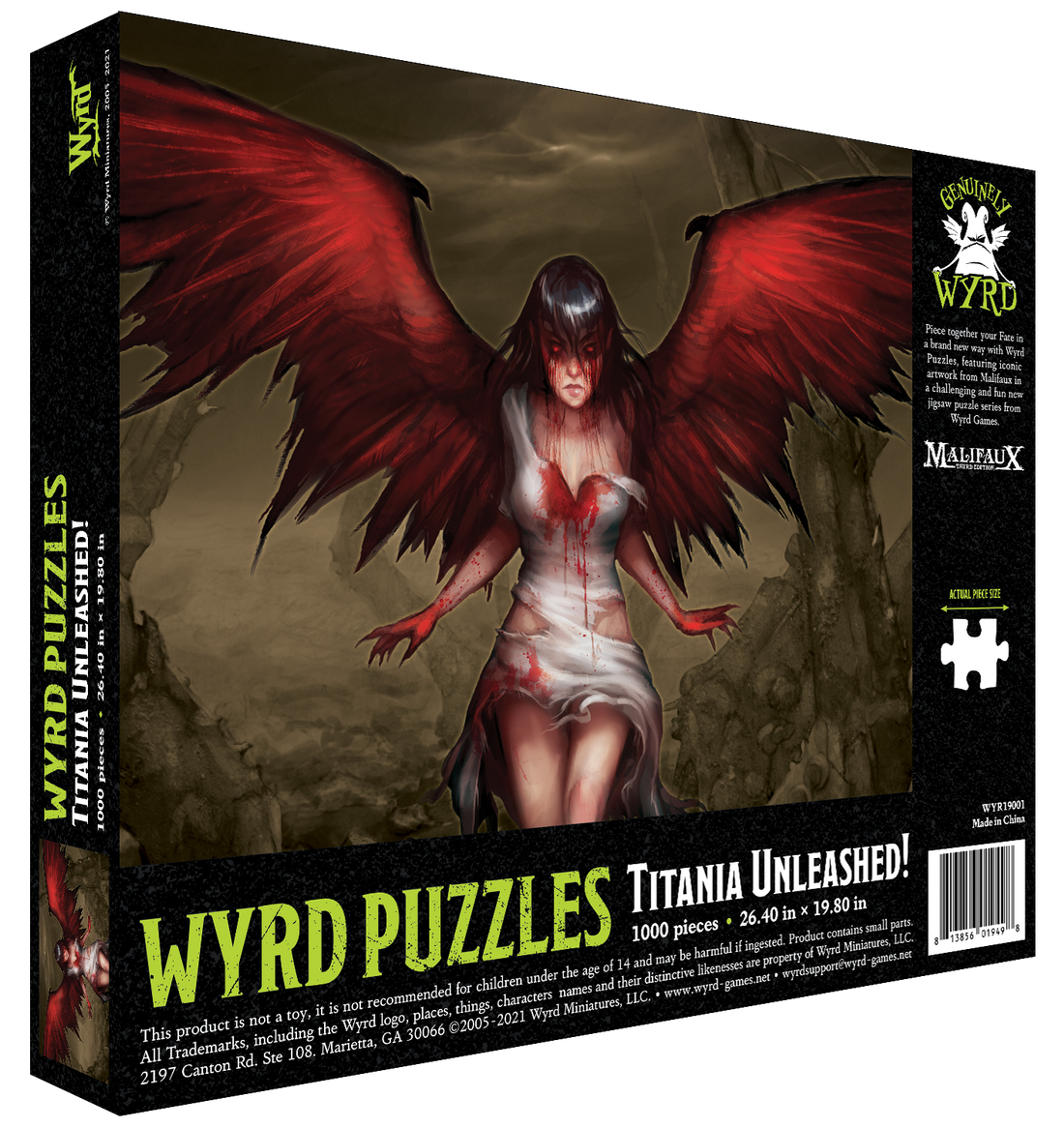 
                    
                      Back view of Wyrd Puzzles Titania Unleashed miniature from Wyrd Miniatures, showcasing detailed sculpt and vibrant paintwork.
                    
                  