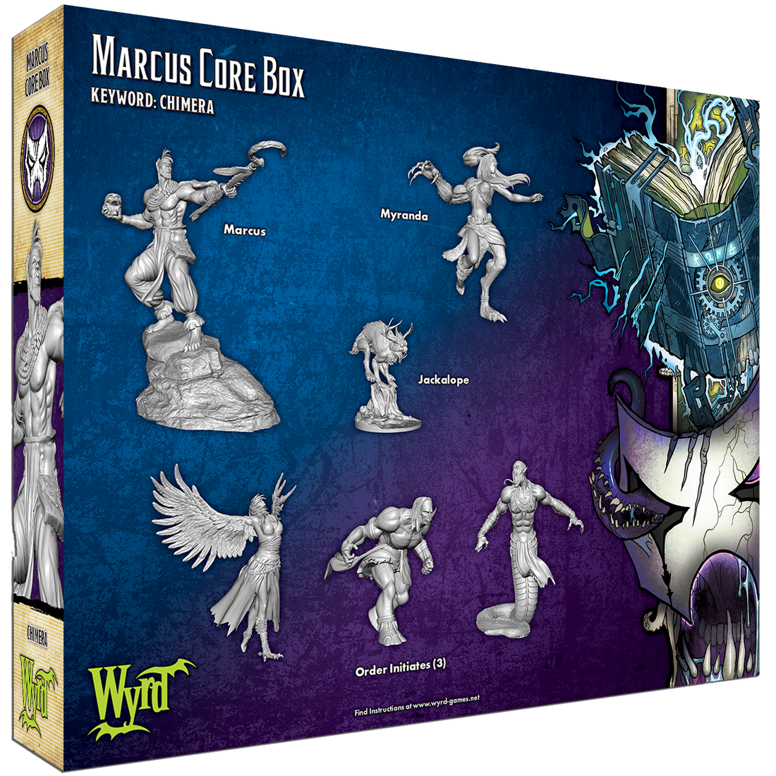 
                    
                      Back view of the Marcus Core Box by Wyrd Miniatures, featuring detailed miniatures and packaging for tabletop gaming.
                    
                  