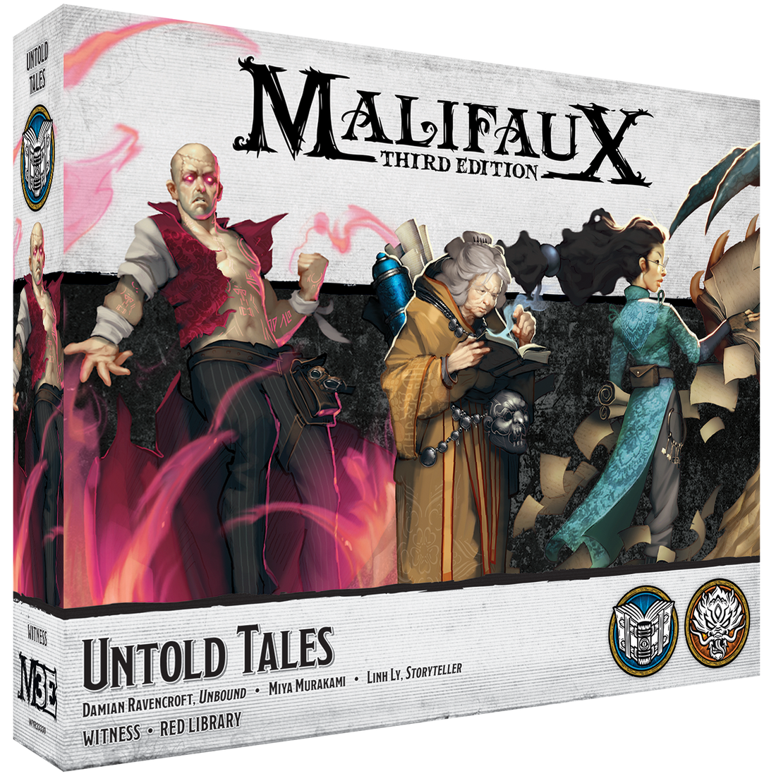 
                    
                      Front view of Wyrd Miniatures Untold Tales game box featuring artwork and title on the cover.
                    
                  