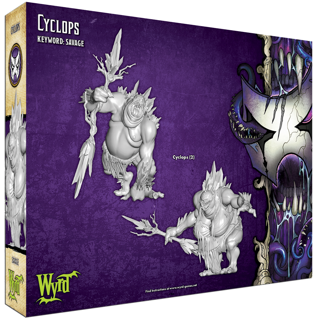 
                    
                      Back view of the Wyrd Miniatures Cyclops Malifaux miniature, showcasing its muscular build and detailed sculpting.
                    
                  