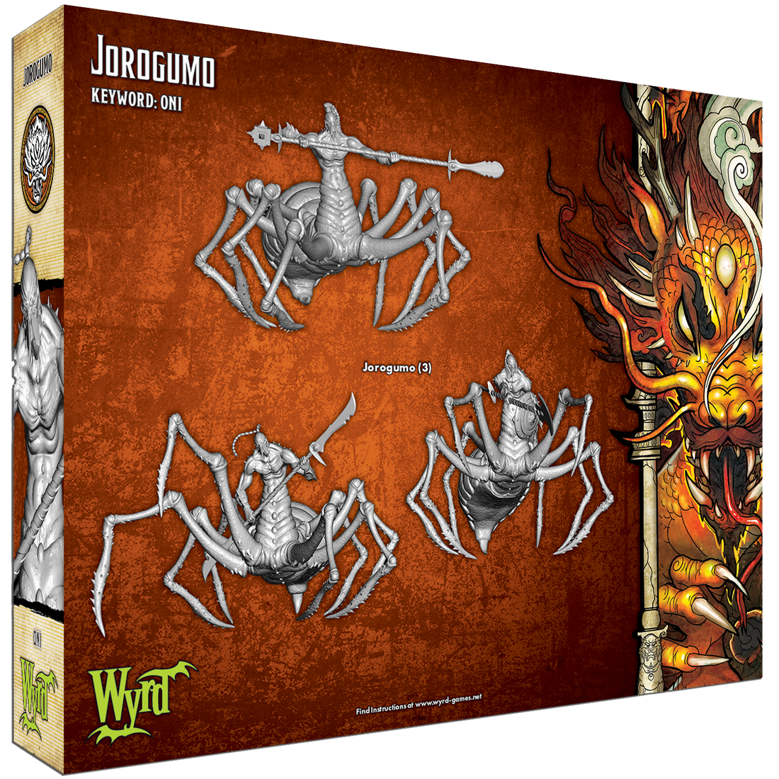 
                    
                      Wyrd Miniatures Jorogumo figure showing the detailed back side with intricate spider and arachnid features.
                    
                  