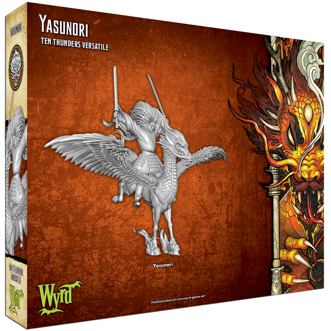
                    
                      Yasunori miniature figure by Wyrd Miniatures, showing detailed back view with intricate armor and weapon features.
                    
                  