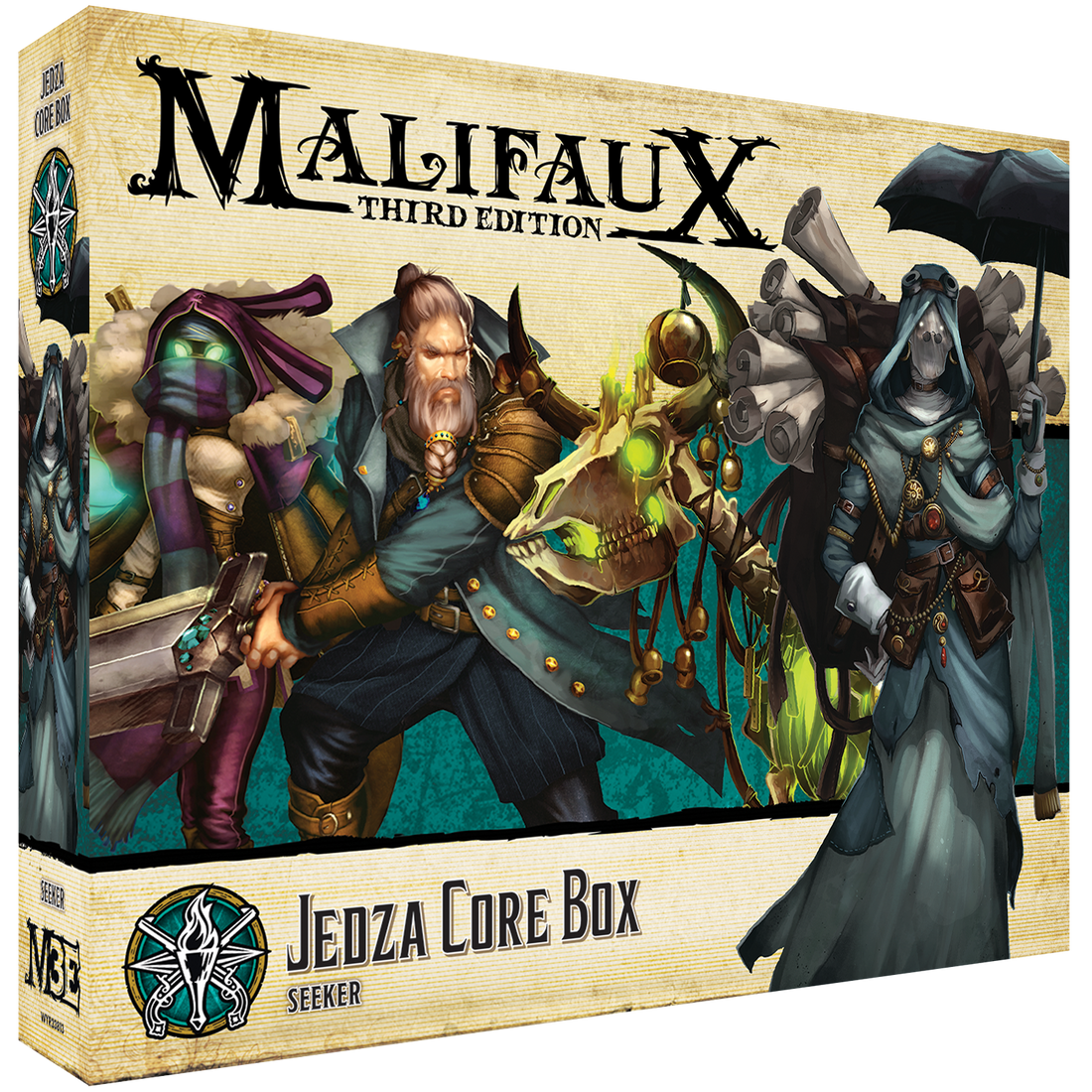 
                    
                      Jedza Core Box by Wyrd Miniatures featuring miniatures, cards, and accessories for tabletop gaming in a compact storage box.
                    
                  