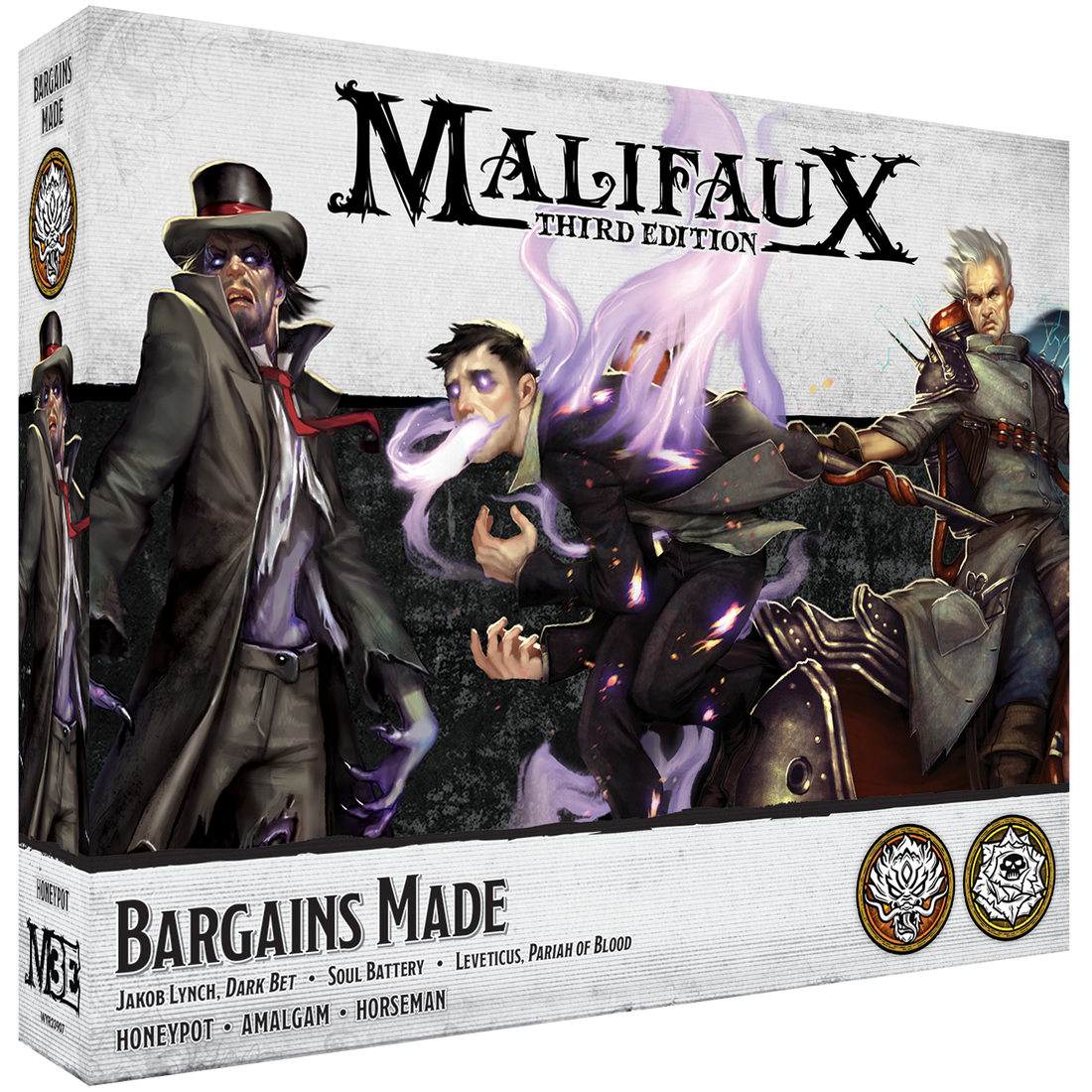 
                    
                      Malifaux miniature from Wyrd Miniatures showing Bargains Made with detailed figure and vibrant colors.
                    
                  