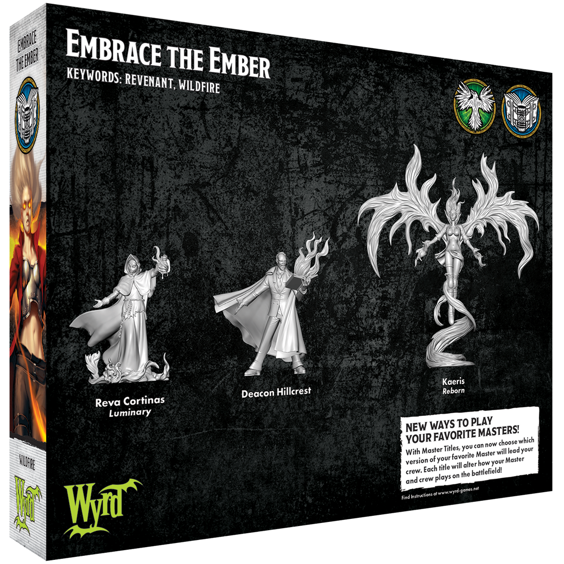 
                    
                      Back view of Wyrd Miniatures' Embrace the Ember figurine, featuring intricate armor and glowing ember details.
                    
                  