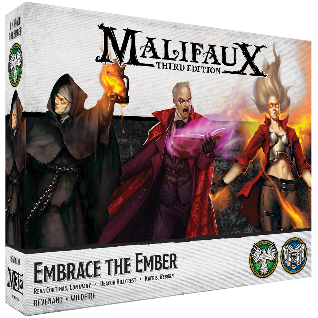 
                    
                      Front view of Wyrd Miniatures' Embrace the Ember figurine, featuring detailed armor and mystical design elements.
                    
                  