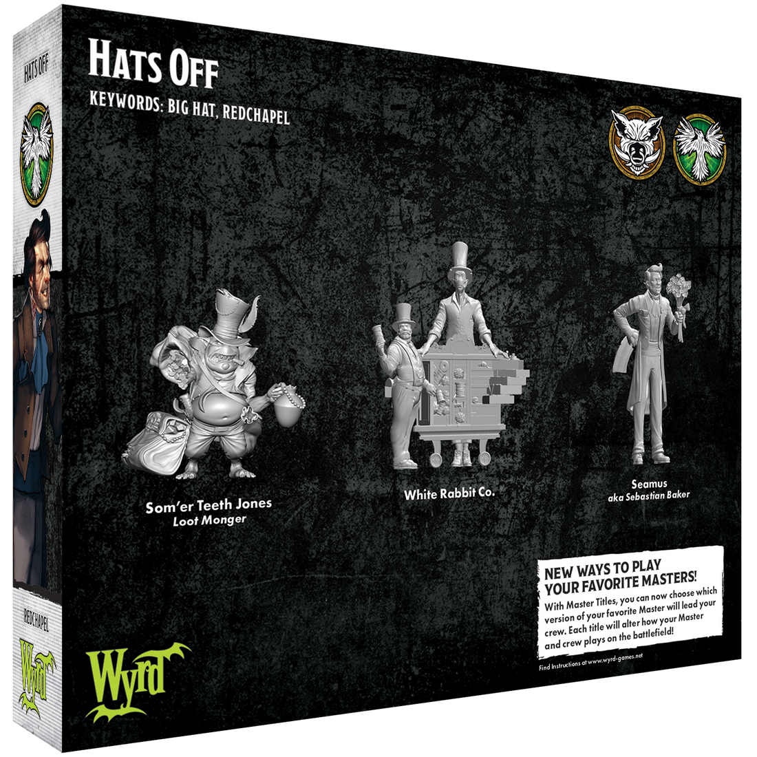 
                    
                      Back view of Wyrd Miniatures Hats Off figurine, detailed character with hat and intricate costume design.
                    
                  