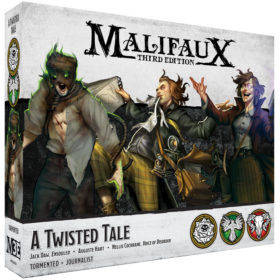 
                    
                      Front view of Wyrd Miniatures A Twisted Tale toy or game, featuring detailed character design and vibrant colors.
                    
                  