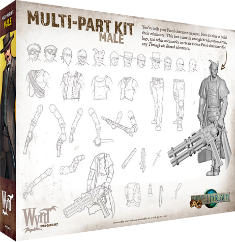 
                    
                      Wyrd Male Multi-part Kit box showing various painted miniature parts on a black background
                    
                  