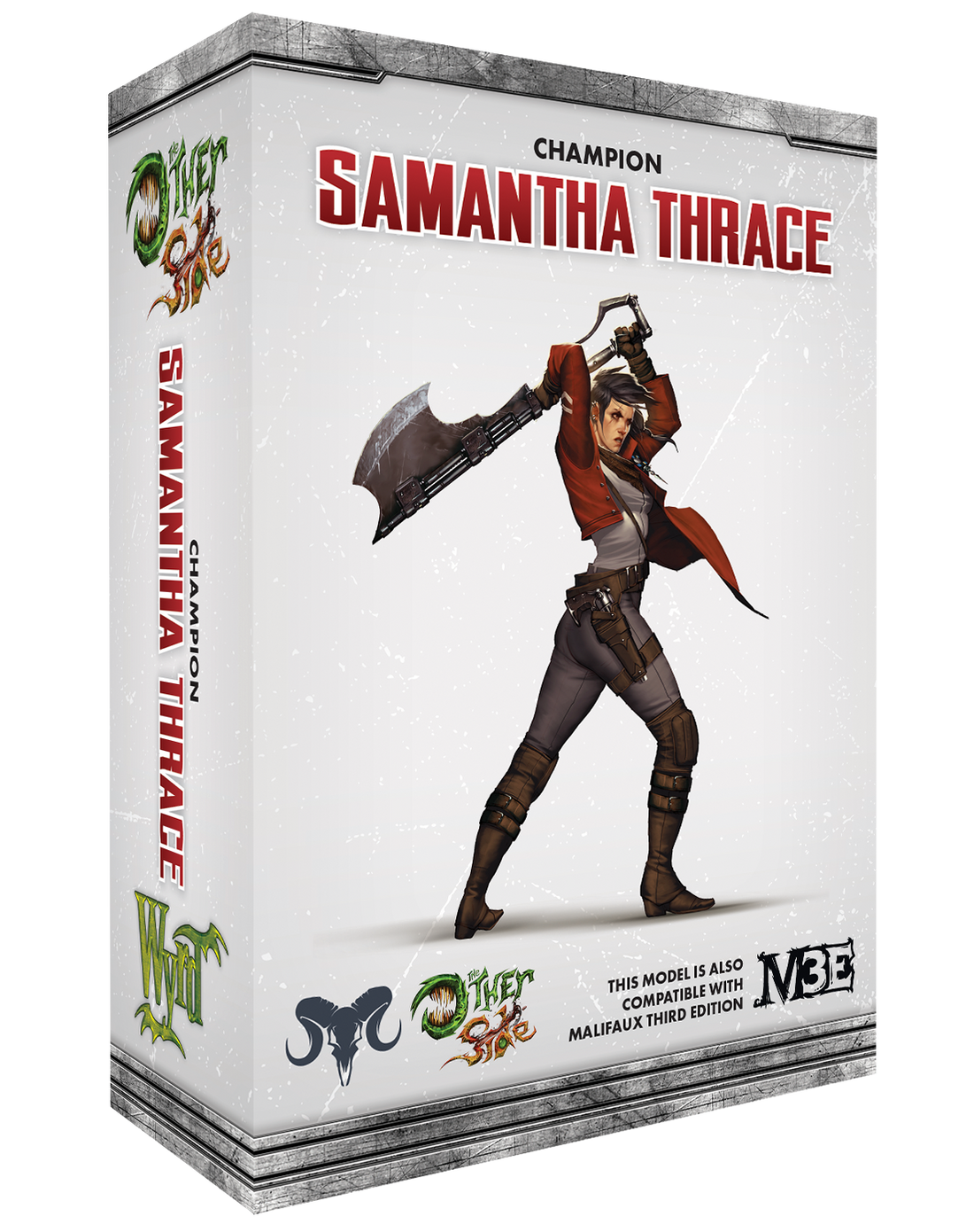 
                    
                      Front view of the Samantha Thrace doll by Wyrd, featuring detailed clothing and accessories in a realistic, artistic design.
                    
                  