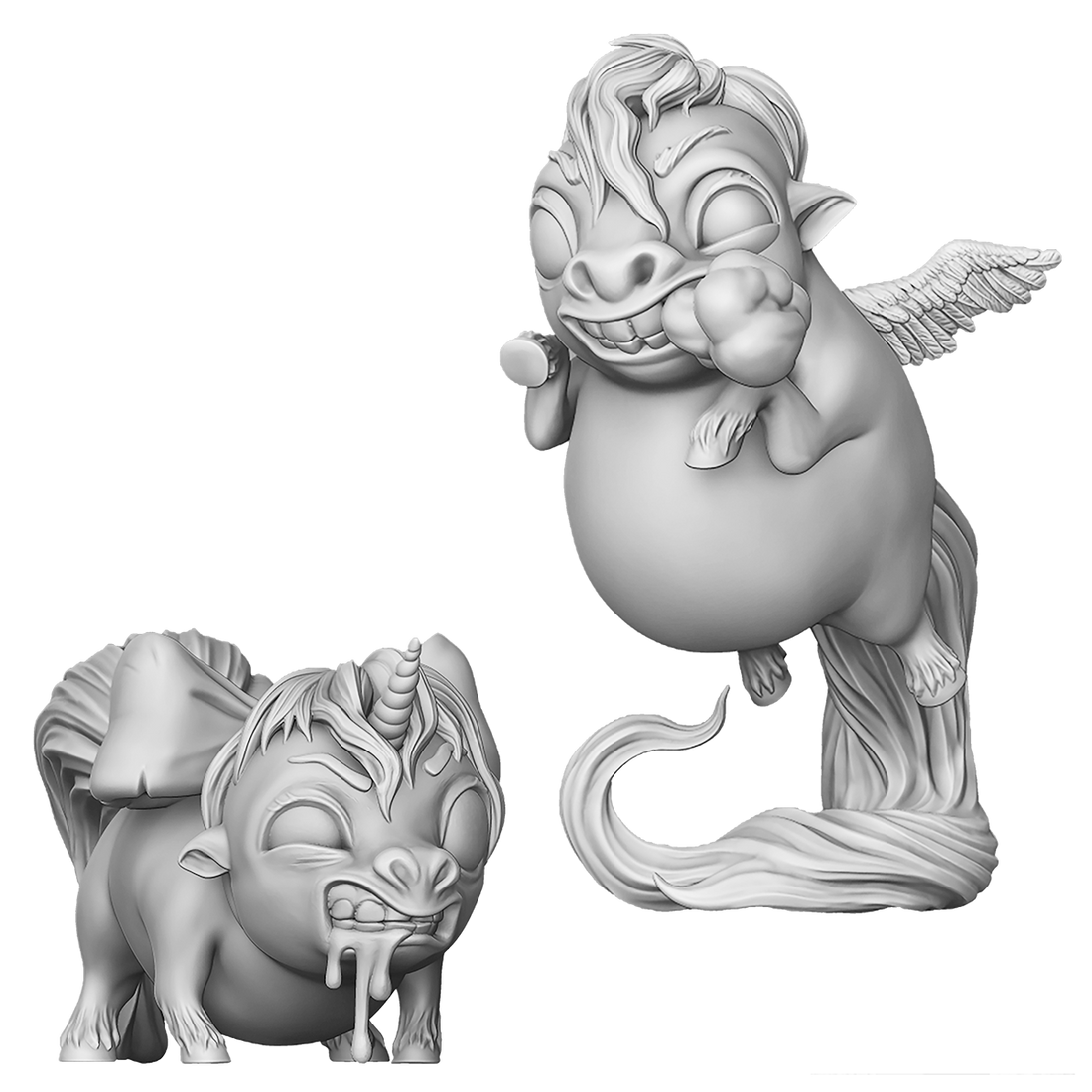 
                    
                      Limited edition WYRD store exclusive Minicorns figurine in vibrant colors on a black background.
                    
                  