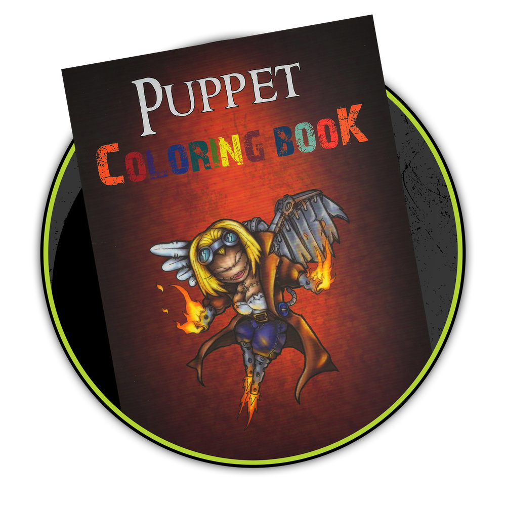 
                  
                    Load image into Gallery viewer, Puppet Coloring Book - Wyrd Miniatures - Online Store
                  
                