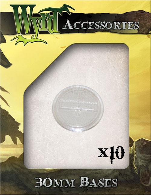 Clear 30mm Translucent Bases  (10 pack) - Wyrd Miniatures - Online Store