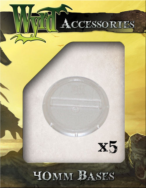 Clear 40mm Translucent Bases  (5 pack) - Wyrd Miniatures - Online Store