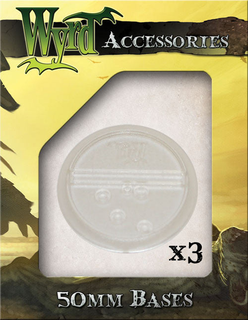 Clear 50mm Translucent Bases  (3 pack) - Wyrd Miniatures - Online Store