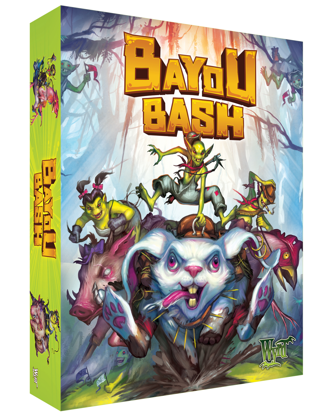 
                    
                      Wyrd Bayou Bash board game box showing colorful illustrated artwork and game title on the front.
                    
                  