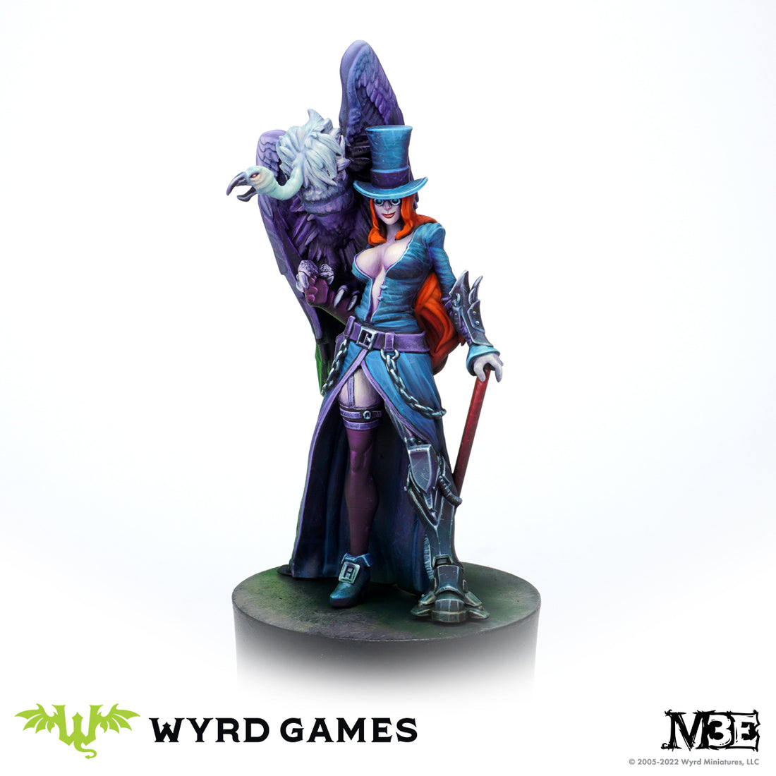 
                    
                      Malifaux Iconic Box featuring Lady Justice miniature from Wyrd Miniatures' The Path Not Taken collection, detailed close-up.
                    
                  
