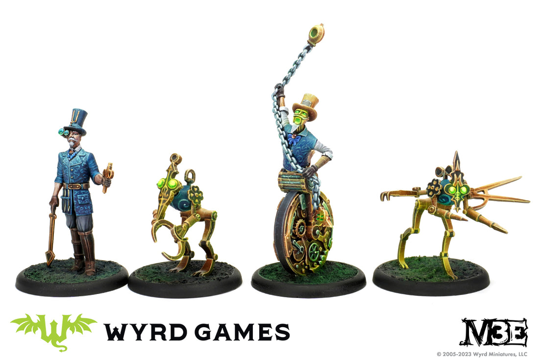 
                    
                      Arcanist Starter Box for Malifaux by Wyrd Miniatures, featuring miniatures, cards, and tokens for gameplay.
                    
                  