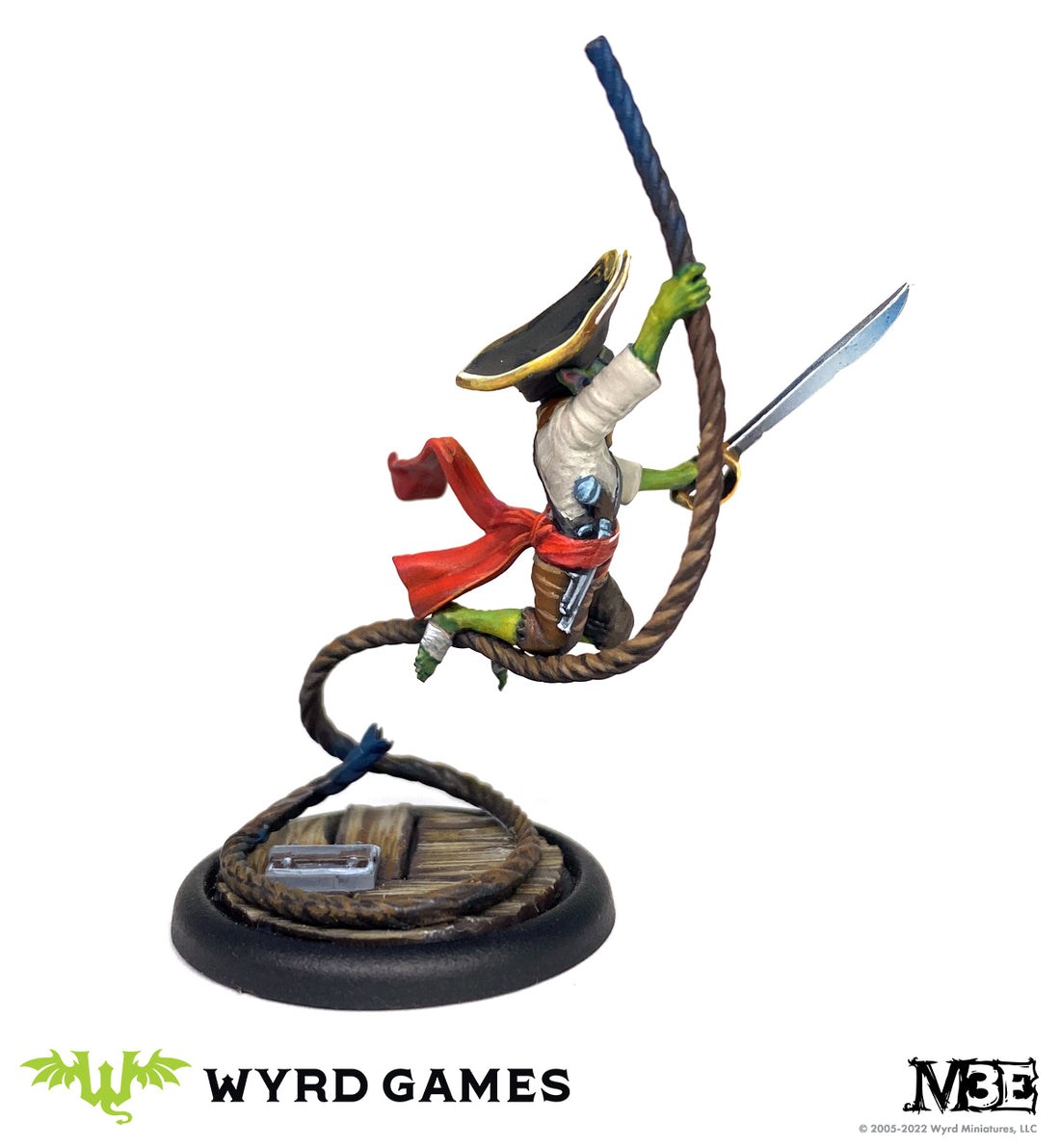 
                    
                      Wyrd Miniatures Captain Zipp Dread Pirate figure from Navigating Chaos set, detailed miniature with pirate attire and weaponry.
                    
                  