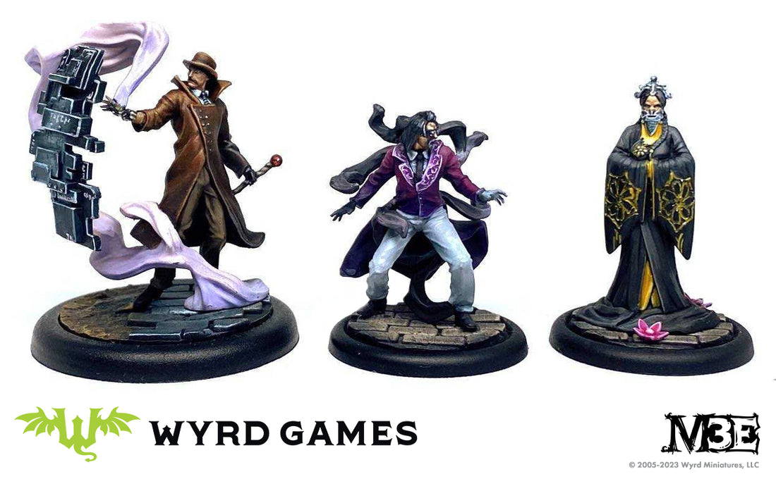 
                    
                      Close-up of Wyrd Miniatures Hidden Allegiances game box with detailed artwork and branding.
                    
                  