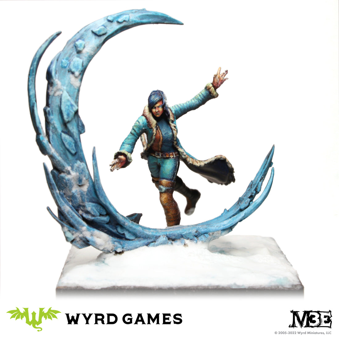 
                    
                      Malifaux Miniature of Rasputina Abominable from Wyrd Miniatures' Coldsnap series, detailed sculpt with icy-themed attire.
                    
                  